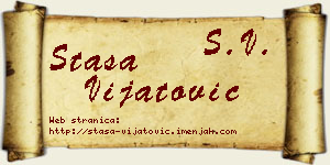 Staša Vijatović vizit kartica
